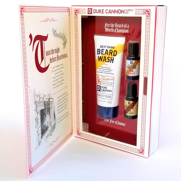 Duke Cannon The Beard That Stole Christmas Beard Wash Gift Set for Men - Picture 2 of 8